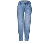 Loose-fit-Jeans STREET ONE "Style Karlie", Damen, Gr. 30, Länge 28, light blau wash (länge 28), Denim/Jeans, Obermaterial: 63% Baumwolle, 25% Polyester, 10% Viskose, 2% Elasthan, unifarben, loose fit