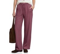 Stoffhose STREET ONE "Style Emee", Damen, Gr. 44, Länge 30, schwarz clouded blush, Web, Obermaterial: 85% Viskose, 15% Nylon, unifarben, loose fit lang, Hosen Stoffhose, Crepe Sommerhose mit Viskose (