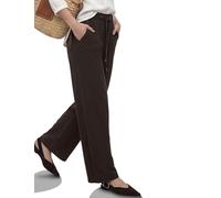 Street One High Waist Wide Leg Hose im Loose Fit Espresso Brown 40