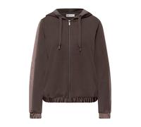 Street One - Hoodie Jacke in Seidenoptik braun - Gr. - 38