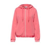 Street One - Hoodie Jacke in Seidenoptik pink - Gr. - 40