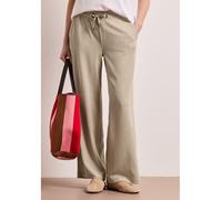 Stoffhose STREET ONE, Damen, Gr. 44, Länge 30, cobble stone, Stoff, 59% Polyester, 40% Viskose, 1% Elasthan, unifarben, comfort fit lang, Hosen Stoffhose, High Waist (93051906-44) cobble stone