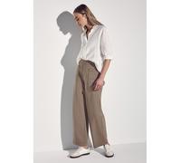 STREET ONE Damen A378899 Straight Leg Hose, Dark Mocha beige, 38W x 30L