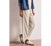 Street One Stoffhose Wide Leg mit Gallonstreifen Clay Sand Größe 46 Länge 28