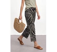 Street One Damen 7/8 Wide-Leg Hose Loose Fit 100% Viskose Schwarz Größe 42