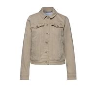 Street One Jeansjacke Damen Colored-Denim-Look Beige washed mit Taschen 92% Baumwolle Gr. 42