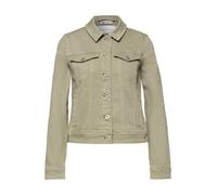 Kurzjacke STREET ONE, Damen, Gr. 42, olive washed, Web, Obermaterial: 92% Baumwolle, 6% Polyester, 2% Elasthan, normal hüftlang, Jacken Kurzjacke, im Colored-Denim-Look (19106502-42) olive washed