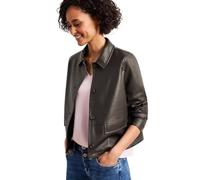 Street One Frauen Jacke im Leder-Look mit Knöpfen in Braun, Gr: 34