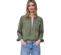 Kurzjacke STREET ONE, Damen, Gr. 44, lichen grün, Stoff, 100% Lyocell, unifarben, normal normal, Rundhals, Bündchen, Jacken Kurzjacke, mit Brusttasche (99840100-44) lichen grün