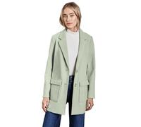 Outdoorjacke STREET ONE, Damen, Gr. 42, light mint grün, Web, Obermaterial: 90% Polyester, 10% Viskose, unifarben, casual, regular fit Po-bedeckend, Langarm gerader Abschluss, Jacken, mit Reverskragen