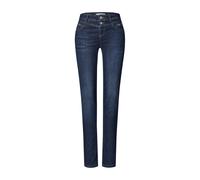 Comfort-fit-Jeans STREET ONE, Damen, Gr. 27, Länge 32, dunkelblau soft washed, Jeans, 82% Baumwolle, 15% Polyester, 3% Elasthan, unifarben, lang, Jeans, 5-Pocket-Style (99201337-27) dunkelblau soft wa