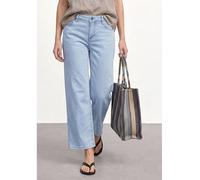 Street One Frauen Mid Waist Wide Leg Jeans im Loose Fit in Blau, Gr: 26