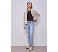 Street One Jeans Mid Waist Slim Leg Slim Fit Damen Hellblau Random Wash Gr. 27 / L 28