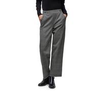 Street One Stoffhose Damen – Karierte Straight-Leg – High Waist, Comfort Fit – Schwarz Gr. 44