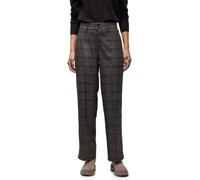 Street One Frauen Karierte Straight Leg Hose in Braun, Gr: 46