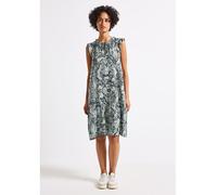 Gemustertes Tunika-Kleid Blau 44