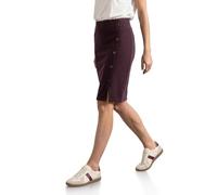 Minirock STREET ONE, Damen, Gr. 42, rustic rouge, Stoff, 70% Viskose, 25% Polyester, 5% Elasthan, unifarben, normal ca. Mitte Oberschenkel, Röcke Minirock, in Wickel-Optik (18031813-42) rustic rouge