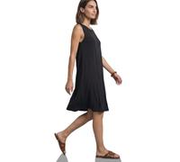 Midikleid STREET ONE, Damen, Gr. 38, EURO-Größen, schwarz, Stoff, 95% Viskose, 5% Elasthan, unifarben, comfort fit knielang, Rundhals, normaler Saum, Kleider Midikleid, knielang (63898462-38) schwarz