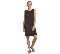 Midikleid STREET ONE, Damen, Gr. 46, EURO-Größen, schwarz coffee, Stoff, 95% Viskose, 5% Elasthan, unifarben, comfort fit knielang, Rundhals, normaler Saum, Kleider Midikleid, knielang (89323919-46) s