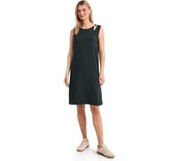 Midikleid STREET ONE, Damen, Gr. 46, EURO-Größen, deep bound grün, Stoff, 95% Viskose, 5% Elasthan, unifarben, normal knielang, Rundhals, abgesteppt, Kleider Midikleid, mit Rundhalsausschnitt (2014373