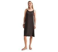 Midikleid STREET ONE, Damen, Gr. 46, EURO-Größen, espresso braun, Stoff, 95% Viskose, 5% Elasthan, unifarben, normal knielang, Rundhals, abgesteppt, Kleider Midikleid, aus Viskose (67788741-46) espres