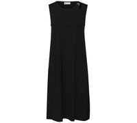 Midikleid STREET ONE, Damen, Gr. 36, EURO-Größen, schwarz, Stoff, 95% Viskose, 5% Elasthan, unifarben, normal knielang, Rundhals, abgesteppt, Kleider Midikleid, mit Rundhalsausschnitt (97061653-36) sc
