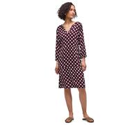 Midikleid STREET ONE, Damen, Gr. 38, EURO-Größen, rustic rouge, Stoff, 100% Viskose, gepunktet, comfort fit knielang, Rundhals, Bündchen, Kleider Midikleid, knielang (21098363-38) rustic rouge