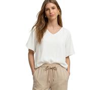 Shirtbluse STREET ONE, Damen, Gr. 46, sanftes weiß, Stoff, 100% Viskose, unifarben, klassisch normal, V-Ausschnitt, normaler Saum, Blusen, mit V-Ausschnitt (28839715-46) sanftes weiß