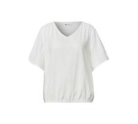 Street One - Kurzarm Blusenshirt mit V-Neck off white - Gr. - 36