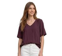 Shirtbluse STREET ONE, Damen, Gr. 42, rustic rouge, Stoff, 100% Viskose, unifarben, klassisch normal, V-Ausschnitt, normaler Saum, Blusen, mit V-Ausschnitt (54927841-42) rustic rouge