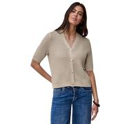 Street One Kurzarm Cardigan mit V-Neck und Struktur Clay Sand 40