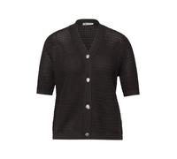 Street One - Kurzarm Cardigan mit V-Neck und Struktur espresso brown - Gr. - 42