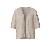Street One - Kurzarm Jacke im Strick-Look mit Glitzer clay sand - Gr. - 36