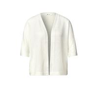 Street One - Kurzarm Jacke im Strick-Look mit Glitzer off white - Gr. - 44