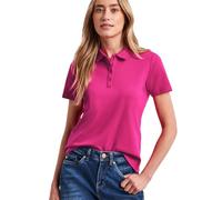 Street One Kurzarm Poloshirt in Rippstruktur Magenta Dream 42