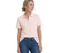Poloshirt STREET ONE, Damen, Gr. 46, minimal rose, Web, 97% Baumwolle, 3% Elasthan, unifarben, normal normal, hoch geschlossener Ausschnitt, abgesteppt, Shirts, aus Baumwolle mit Stretchante (99822151