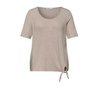Street One - Kurzarm Shirt mit Knotendetail clay sand - Gr. - 38