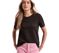 Street One Frauen Kurzarm Shirt mit Rundhals aus Spitze in Braun, Gr: 40