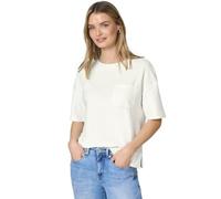 Street One Kurzarmshirt mit Strukturmix Off White 46
