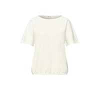 Street One - Kurzarmshirt mit Strukturmuster weiß - Gr. - 38