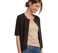 Street One Frauen Kurzarm Jacke im Strick-Look in Braun, Gr: 36