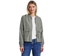 Blouson STREET ONE, Damen, Gr. 40, grün (fresh sage), Stoff, Obermaterial: 100% Polyester; Futter: 100% Polyester, unifarben, casual, normal normal, Rundhals, Langarm elastischer Bund, Jacken, mit Ela