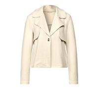 Trenchcoat STREET ONE, Damen, Gr. 44, beige (soft beige), Stoff, Obermaterial: 95% Polyester, 5% Elasthan; Futter: 100% Polyester, unifarben, casual, gerade normal, V-Ausschnitt, Langarm Bündchen, Män