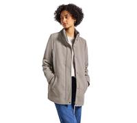 Kurzjacke STREET ONE, Damen, Gr. 36, sandy mocca meliert, Stoff, Obermaterial: 100% Polyester; Futter: 100% Polyester, unifarben, casual, normal normal, hoch geschlossener Ausschnitt, Langarm Rippbünd