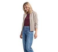 Kurzjacke STREET ONE, Damen, Gr. 36, clay sand, Web, 53% Baumwolle, 41% Polyester, 6% Elasthan, unifarben, normal normal, Rundhals, elastischer Bund, Jacken Kurzjacke, im soften Baumwoll-Mix (54683241