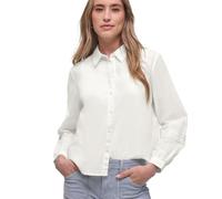 Langarmbluse STREET ONE, Damen, Gr. 38, sanftes weiß, Web, 100% Baumwolle, unifarben, normal normal, V-Ausschnitt, Bündchen, Blusen, aus reiner Baumwolle (70882369-38) sanftes weiß