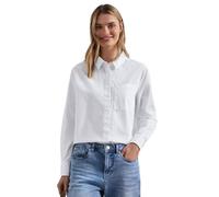 Street One Damen Langarmbluse mit Hemdkragen aus Twill Schwarz Größe 36