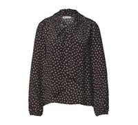 Street One - Langarm Bluse mit Schleifendetail black coffee - Gr. - 40