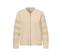 Cardigan STREET ONE, Damen, Gr. 36, smoke beige, Strickjacken, im Silk Look (73960220-36) smoke beige