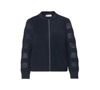 Street One - Langarm Jacke im Silk-Look blau - Gr. - 44